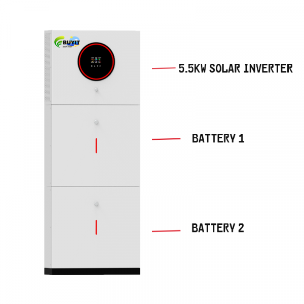 Stacked energy storage system LifePo4 battery all in one grid tie solar ...