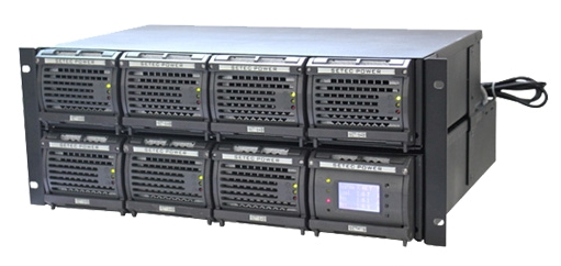 Rackmount rectifier system with distribution and monitor Rackmount rectifier system with distribution and monitor