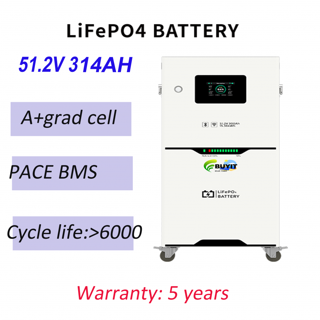 lithium battery pack 16kwh 314AH 51.2V